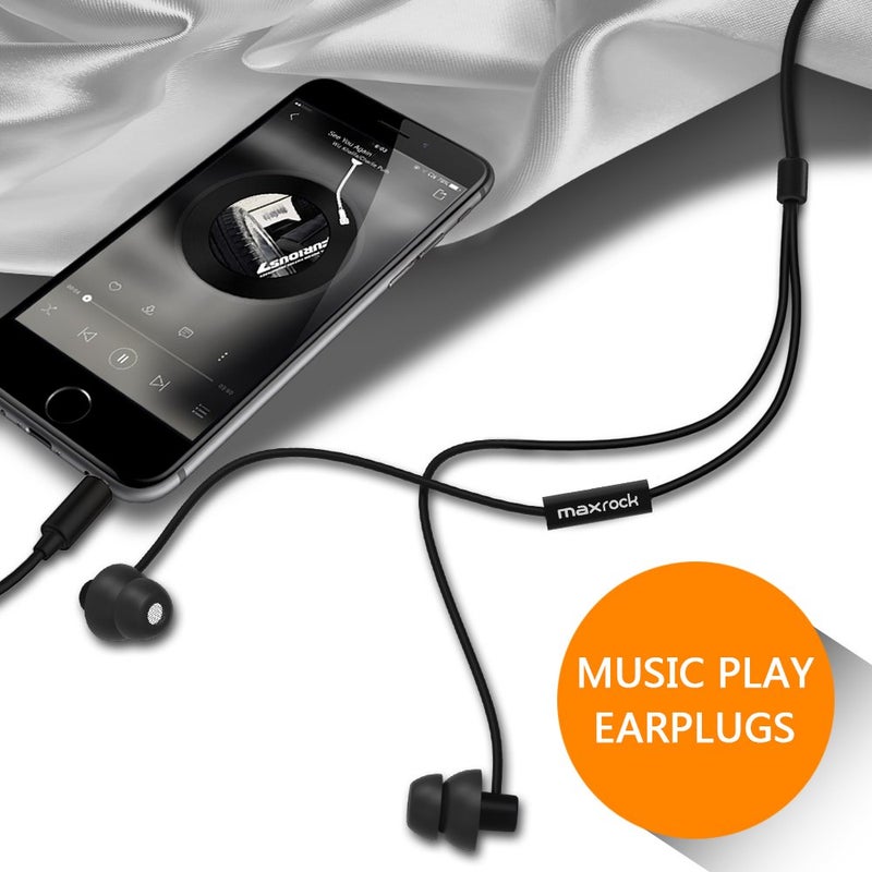MAXROCK MAXROC Sleep Earplugs - Noise Isolating Ear Plugs Sleep Earbuds Headphones with Unique Total Soft Silicone Perfect for Insomnia, Side Sleeper, Snoring, Air Travel, Meditation & Relaxation(Black) - Image 5